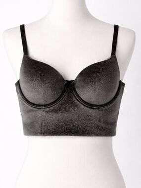 Victoria’s Secret Grey Velvet Shimmer Demi Bra